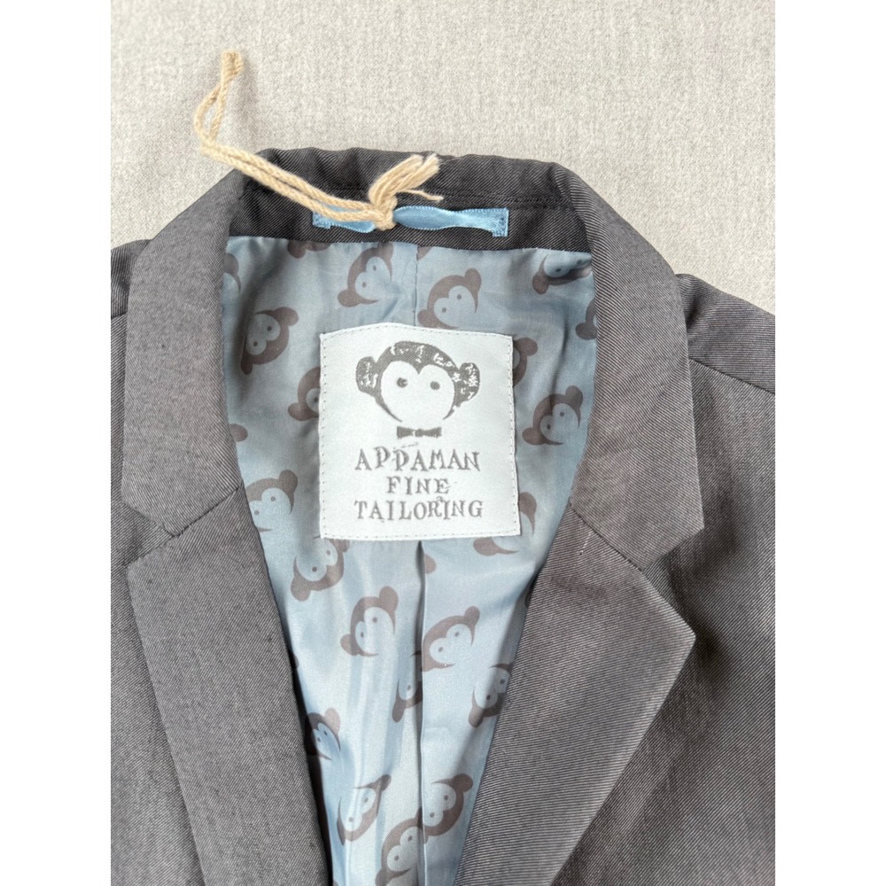 Appaman Fine Tailoring Boys Charcoal Gray Blazer Jacket Size 8 Formal Wedding - Picture 2 of 5